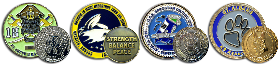 two color challenge coin from Discount Challengecoins.com