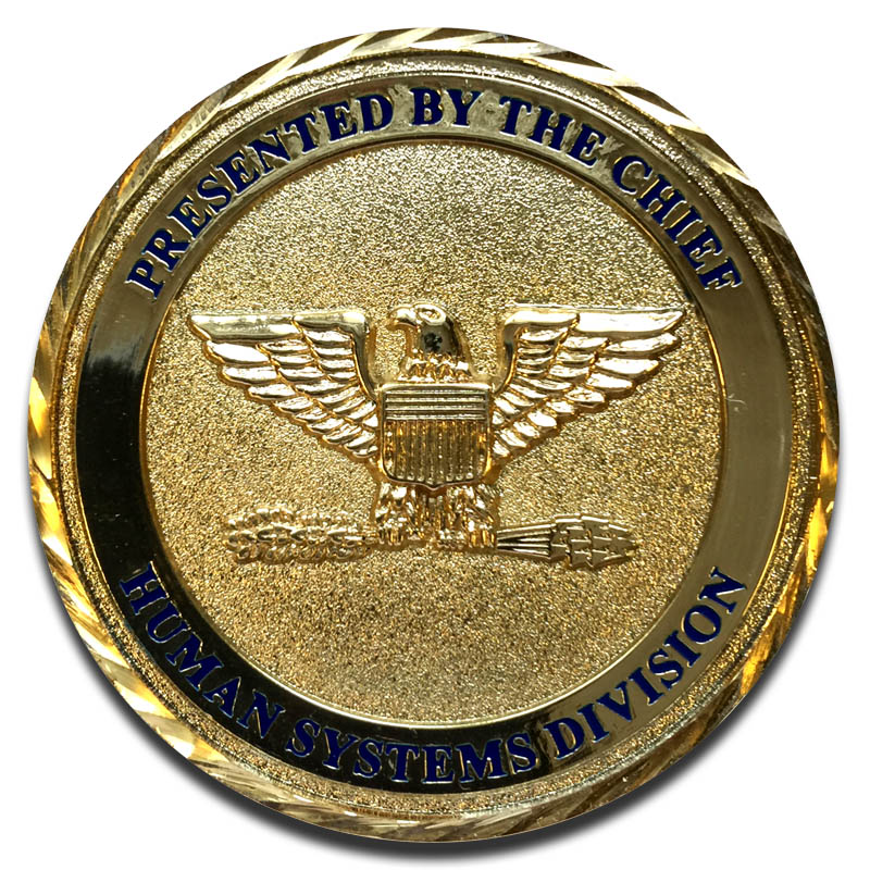 Diamond Cut Edge Polished Gold Coin from Discount Challengecoins.com